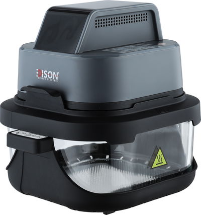 قلاية هوائية إديسون كرانشي، 1500 واط، 4/1.5 لتر، 4 برامج، شاشة ديجيتال، AF532T - رمادي غامق اسود product image 3