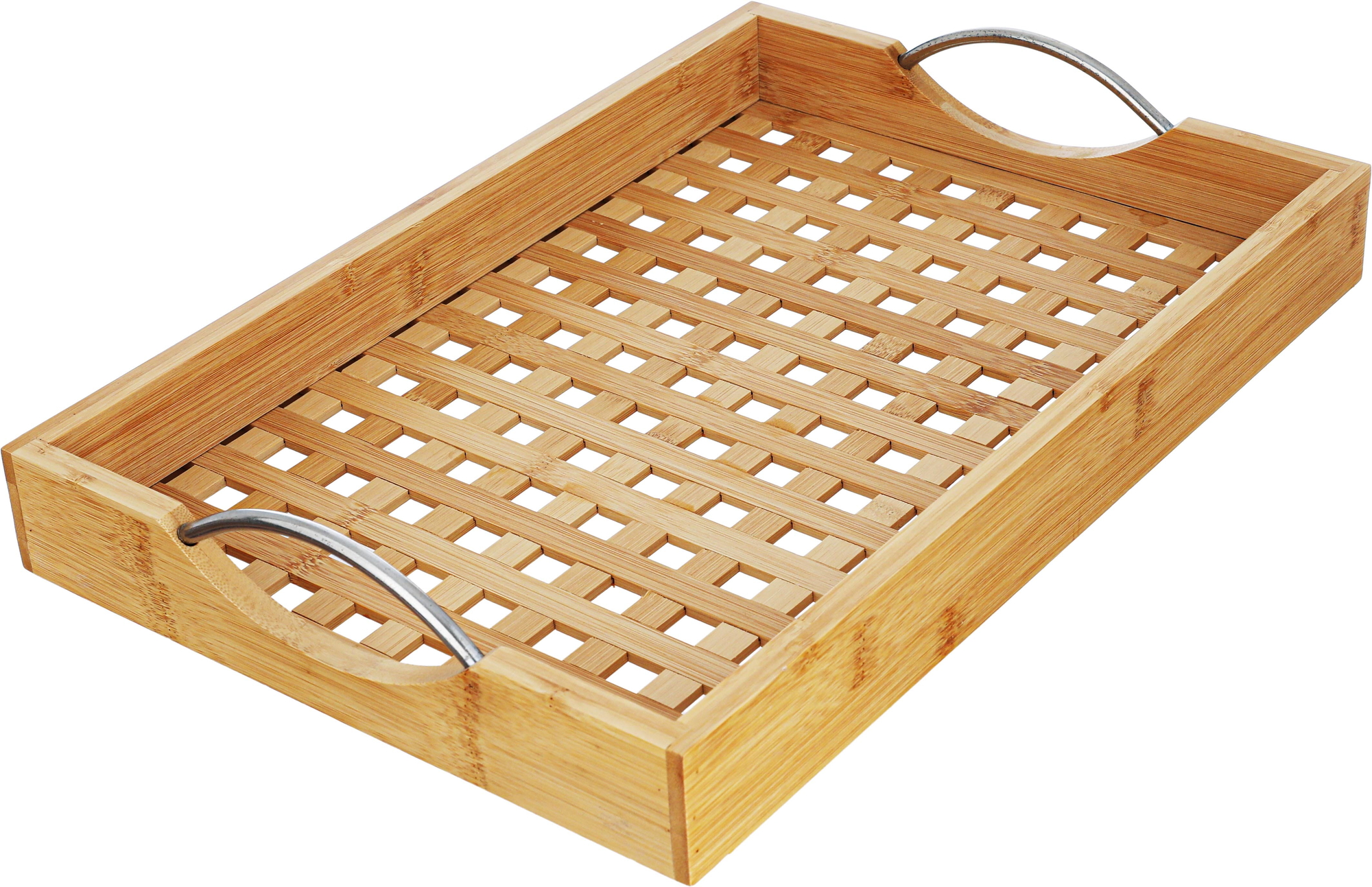 Al Saif Gallery wooden serving tray, perforated, rectangular - wooden product image 2