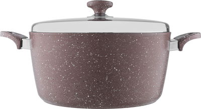 قدر طهي جرانيت صافلون، 9.25 لتر، 30 سم، غطاء - بيج غامق product image 1