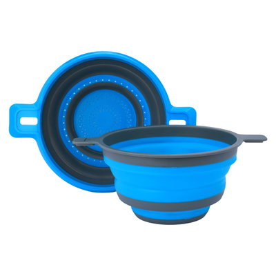 Al Saif Gallery Silicone Strainer Set, 2 Pieces, with Plastic Edges - Blue product image 2