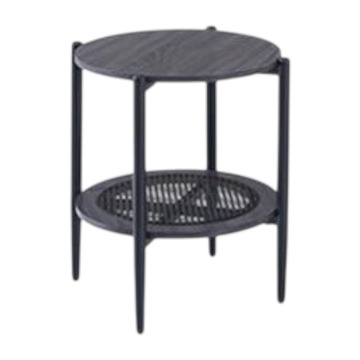 طاولة جانبية مودرن خشب MDF و ستيل، 55×45 45 سم - رمادي غامق product image 2