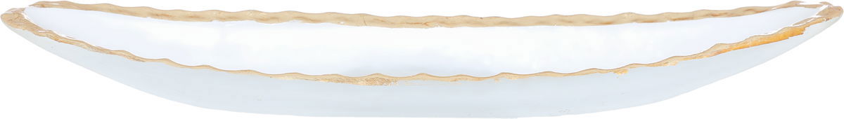 Al Saif Gallery Glass Dessert Dish, 30 X 7 X 3 Cm, Oval - Clear Gold product image