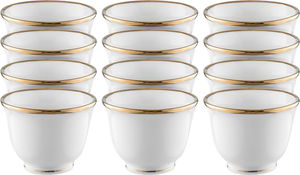 Al Saif Gallery Porcelain Arabic Coffee Cups Set, 12 Pieces - White product image
