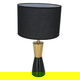 أبجورة إديسون، 49x37x37 سم، استيل، قاعدة ذهبي - أسود product image 2