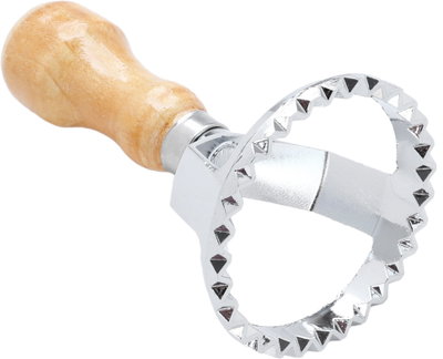 Al Saif Gallery Dough Cutter, 6.5 x 6.5 x 10 cm, with Wooden Handle - Silver product image 3