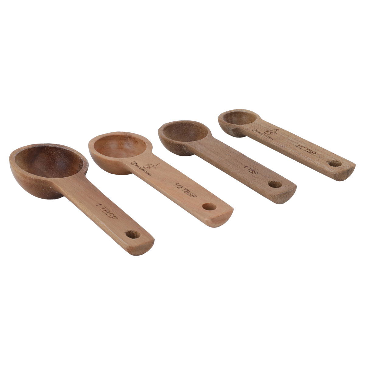 Al Saif Gallery Wooden Measuring Spoons, 4 Pieces - Brown product image