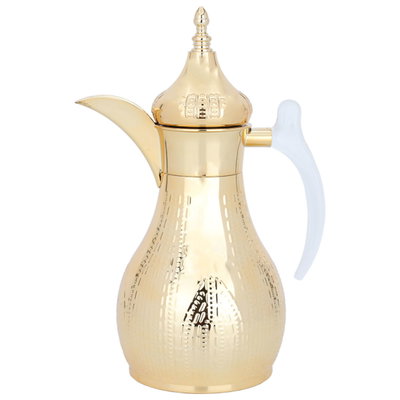 Al Saif Gallery Haila Thermos, 1.2 liters, steel inner case, steel outer case - gold product image 1