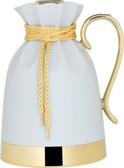 ترمس بلقيس إفرست، 1 لتر، يد ذهبي، حافظة داخلية زجاج حراري - رمادي فاتح product image 2