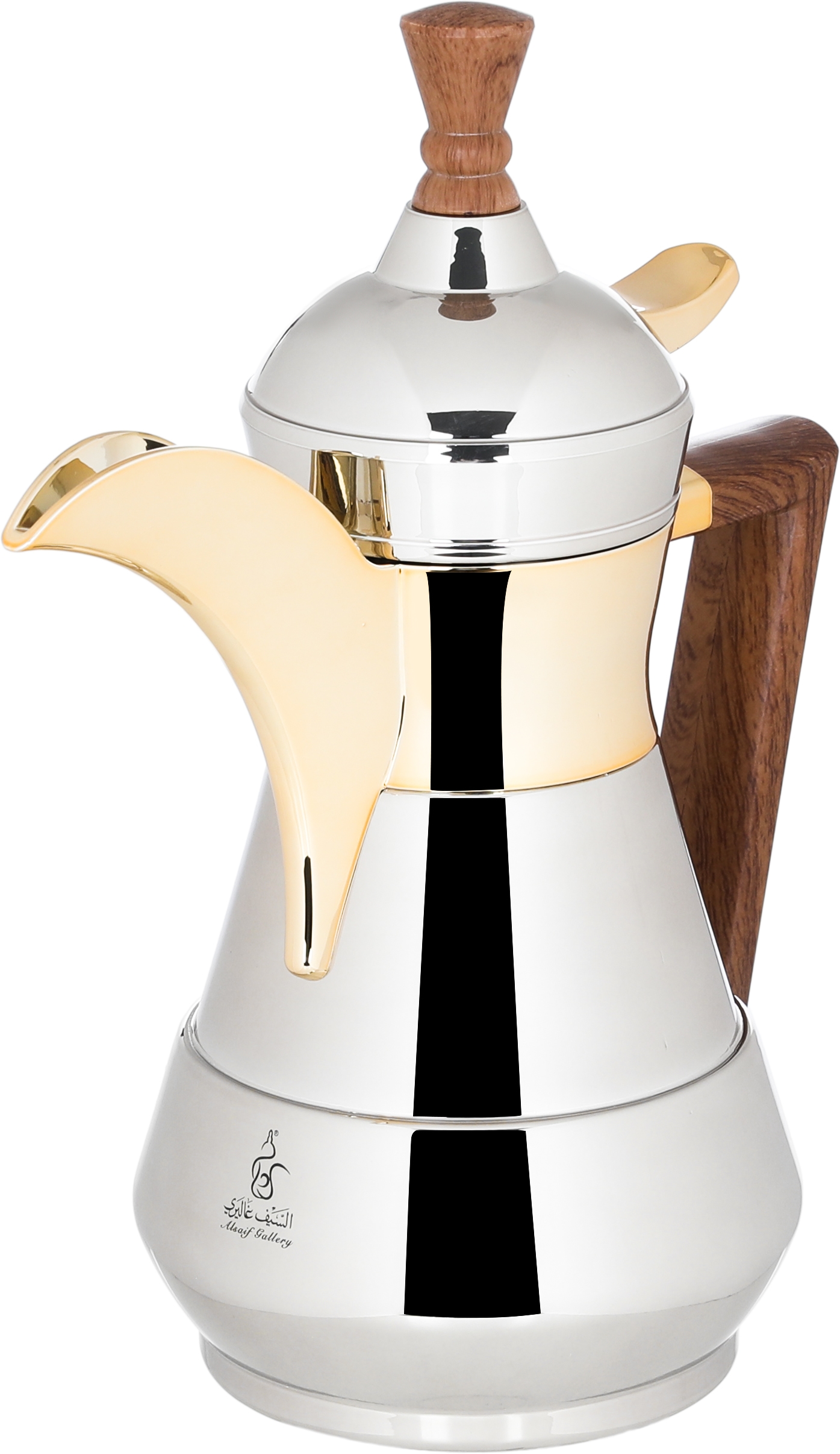 Thermos (Dallah Sulaiman 2) Al Saif Gallery steel, 0.35 liters - silver and gold product image 3