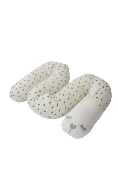 وسادة متعددة الاستخدام كتان فان مومنت، 170×40×19 سم، 4 مرايل - ابيض product image 2