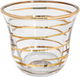 Al Saif glass coffee set, with golden lines, 6 pieces - transparent product image 2