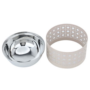 Al Saif Gallery Steel Serving Plate, 7 x 12 x 12 cm, Round - Beige product image 2