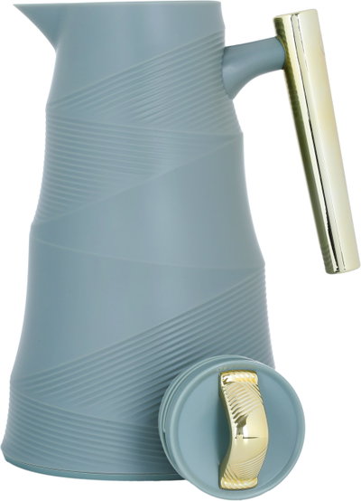 Bamboo Glory Thermos, 1 liter, glass inner container, plastic outer shell - green product image 4