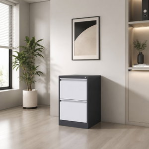OW-020 Iron drawer organizer, 62×73×45 cm, 2 drawers, deep inside, pull-out design - Grey White product image