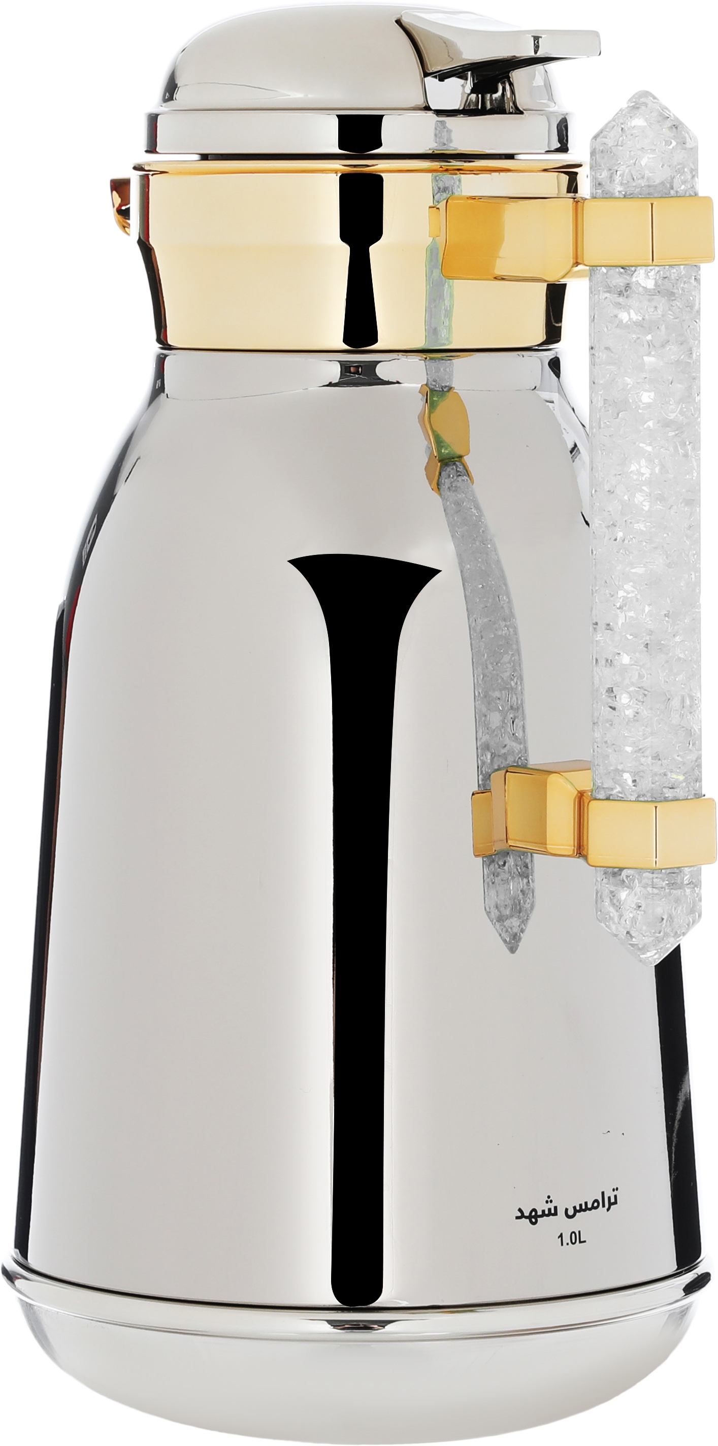 Al Saif Gallery Shahd Steel Thermos Set, 1 Liter/0.75 Liter, 2 Pieces - Silver product image 8