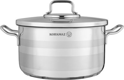 طقم قدور ستانلس ستيل استرا 2 كوركماز، 14 قطعة - فضي product image 9