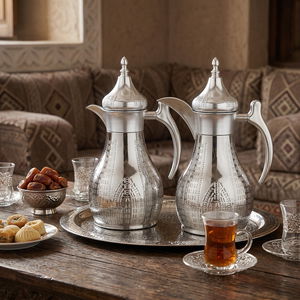 طقم ترامس هيلة السيف غاليري، 1.2/1.2 لتر، يد شفاف، قطعتين، حافظة داخلية استيل، هيكل خارجي استيل - فضي product image 2