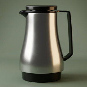 ترمس زجاج حراري هيليوز، 600 مل - فضي اسود product image