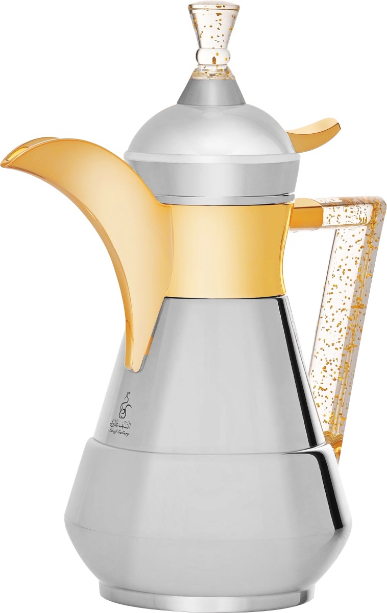 Al Saif Gallery Sulaiman Dallah Steel, 1 Liter - Silver Gold product image