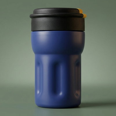 Timeless Steel Thermal Mug, 400 ml - Blue Black product image 1