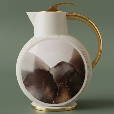 Glory Al-Jawhara Thermos, 900 ml, glass inner container, plastic outer shell - beige product image 1