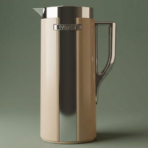Widad Everest Thermos, 1 liter, silver handle, thermal glass inner shell, plastic outer shell - silver beige product image