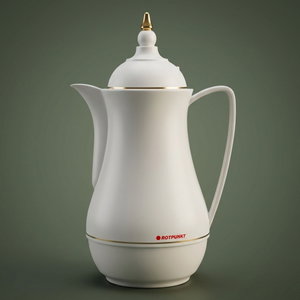 Rotpont thermos, 0.5 liters, glass inner container, plastic outer shell - white product image