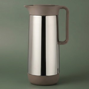 Helios German Thermos, 1 Liter, Glass Inner Container - Silver Gray product image