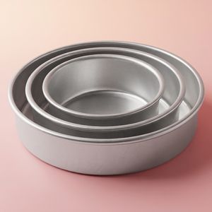 طقم قوالب كيك المونيوم السيف غاليري، 3 قطع - فضي product image