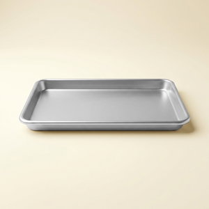 Al Saif Gallery aluminum oven tray, 9.5x13x1 inch, rectangle - silver product image