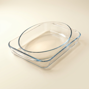 طقم صواني فرن زجاج بايريكس، قطعتين - شفاف product image