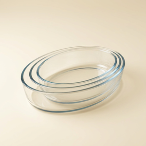 طقم صواني فرن زجاج ميروليكس، 3 قطع - شفاف product image
