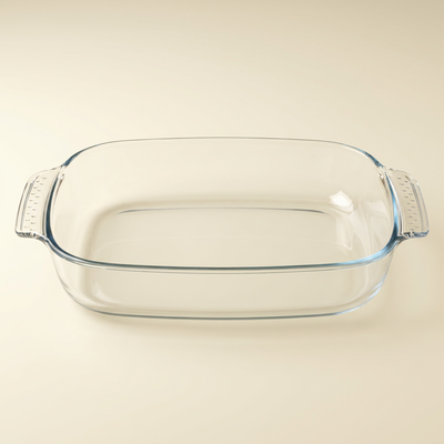 صينية فرن زجاج بيركس، 1.8 لتر، 31×20×6 سم، بمقبض - شفاف product image 1