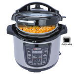 قدر ضغط كهربائي إديسون، وعاء داخلي جرانيت، 800 واط، 4 لتر- اسود product image 1