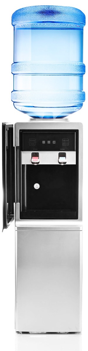 Edison Water Dispenser, 600 Watts, 2 Litres, Hot/Cold - Silver Black product image