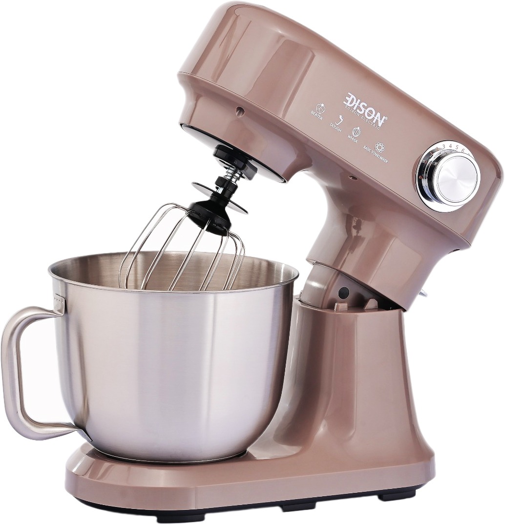 Edison Basic SM-B034 mixer, 600 Watt, 5 litres, 12 speeds, 4 pieces - Cappuccino product image 2