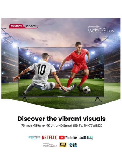 تلفزيون بدون اطار سمارت LED الكترو جنرال ، 85 بوصة، UHD 4K، Web OS، ريموت ماجيك، حامل جداري، TH_85WBS20 - اسود product image 3