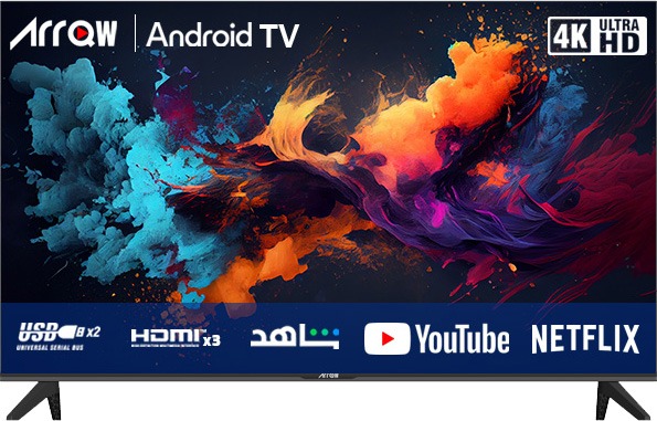 تلفزيون LED سمارت أركيو، 55 بوصة، 4K،  3 منافذ HDMI،  2 منفذ USB، RO-55LPS - أسود product image