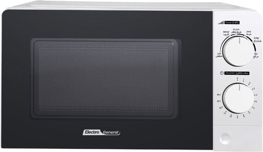 فرن ميكرويف الكترو جنرال، 1100 واط، 20 لتر، 6 مستويات طاقة، UVN-M20W - أبيض product image