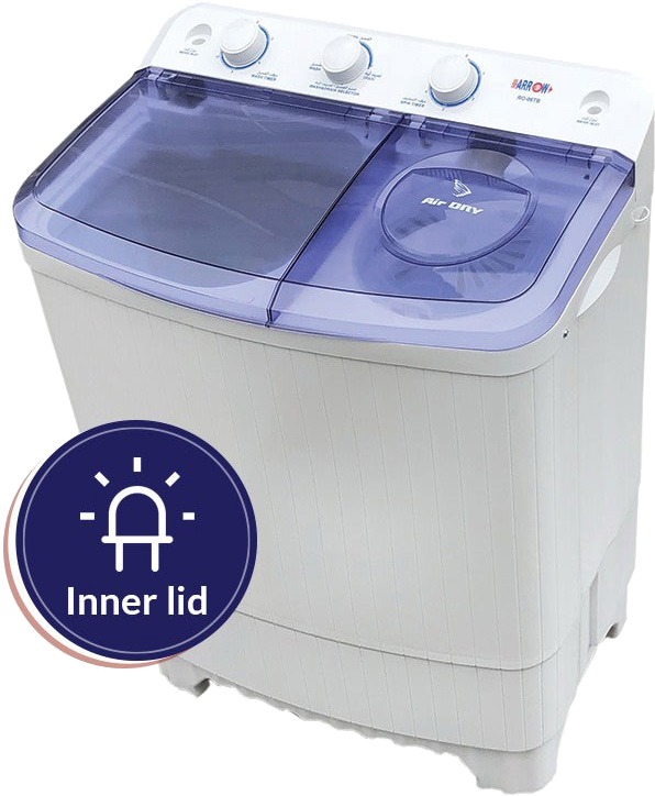 Arrow Semi-Automatic Twin Tub Washing Machine, 480 Watts, 12 kg, 1350 RPM, RO-12TTB - White product image 1