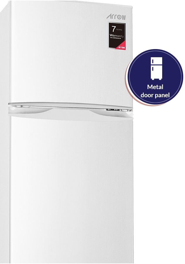 Arrow RO2-490L de Frost Refrigerator, 304 Liters, 11 Cubic Feet, Inverter, 2 Doors, Freezer on Top - White product image 3
