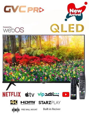 تلفزيون سمارت بدون اطار جي في سي برو، 65 بوصة، شاشة QLED، 4K UHD، نظام ويب او اس، ريسيفر داخلي، ريموت كنترول، حامل جداري، GVC-65WQ8100 - اسود product image 2
