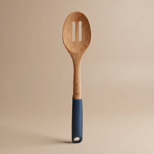 Al Saif Gallery Plastic Food Stirring Spoon, 32 x 6.5 cm, Wooden Handle - Dark Blue Wooden product image