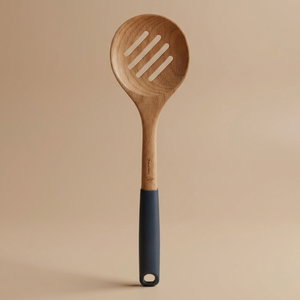 Al Saif Gallery Wooden Plastic Food Stirring Spoon, 33 x 9.5 cm - Dark Blue Wooden product image