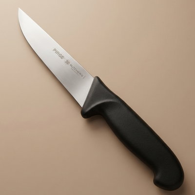 سكين جزار ميج استيل بلاستيك بيرجي، 12.5 سم - فضي اسود product image 1