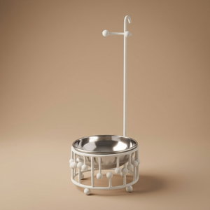 حامل ملاعق ستانلس ستيل السيف غاليري، دائري، 10x10x23.5 سم - ابيض فضي product image