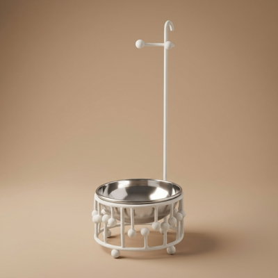 حامل ملاعق ستانلس ستيل السيف غاليري، دائري، 10x10x23.5 سم - ابيض فضي product image 5