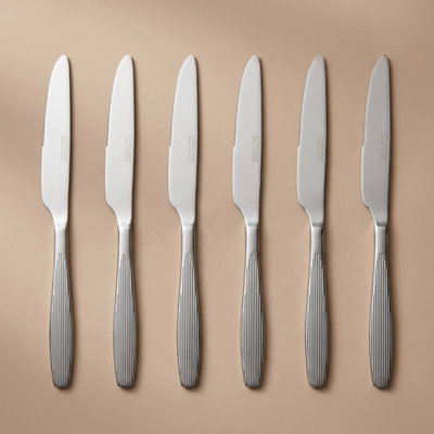 طقم سكاكين ستانلس استيل السيف غاليري، 6 قطع - فضي product image 1