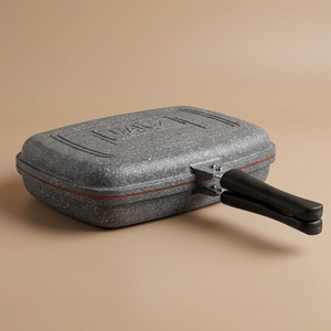 طاوة جرانيت بوجهين فاليز، 34 سم، مستطيلة - رمادي product image