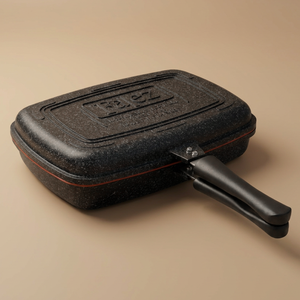 طاوة جرانيت بوجهين فاليز، 34 سم، مستطيلة - أسود product image